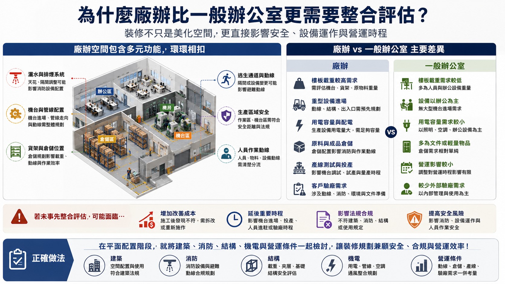 為什麼廠辦比一般辦公室更需要整合評估