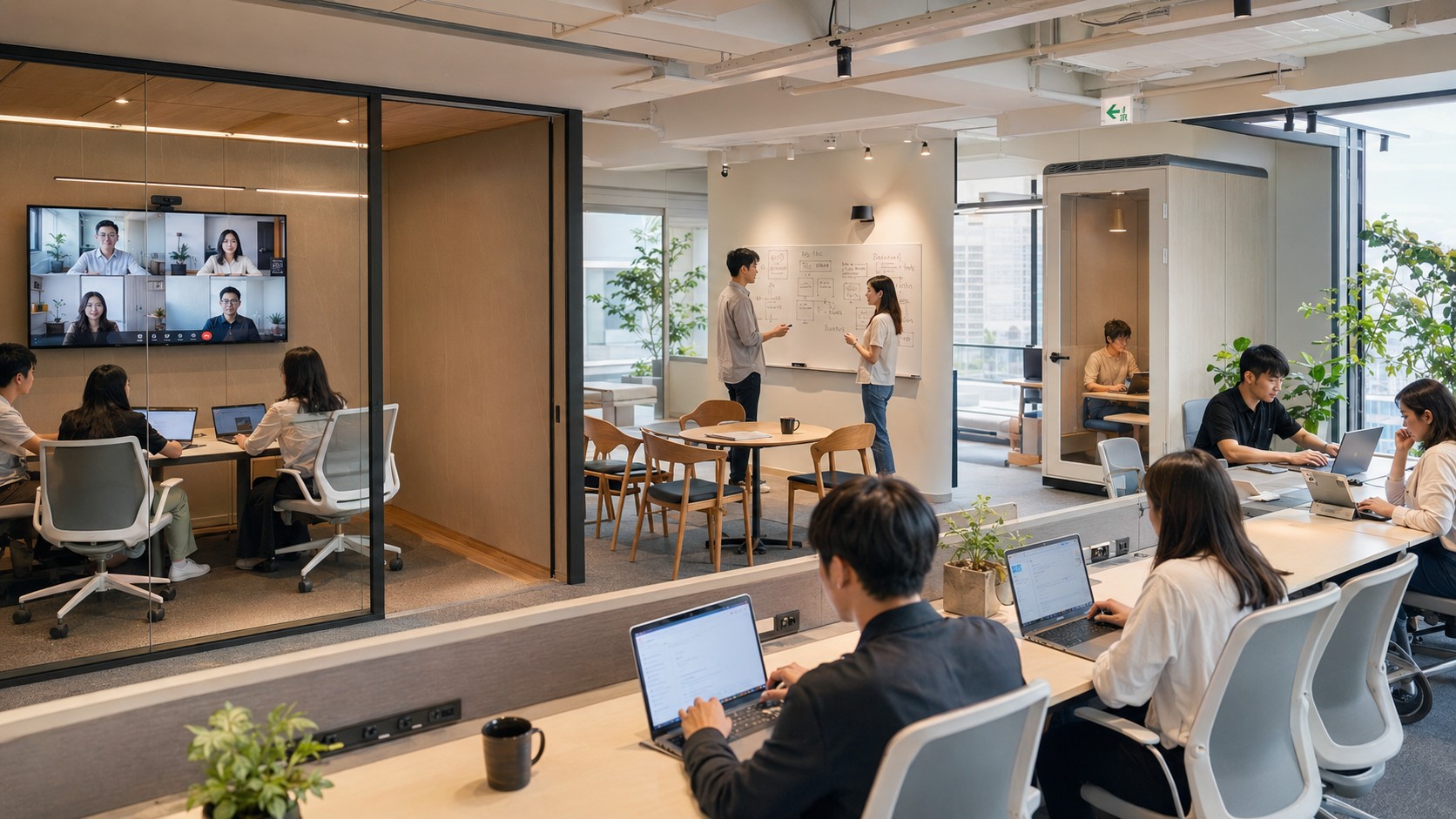 混合辦公室示意圖